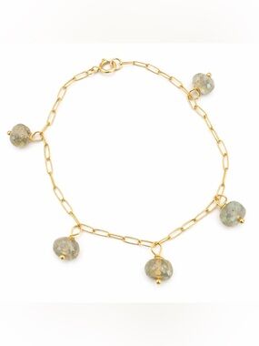 B50024 Labradorite Paperclip Bracelet